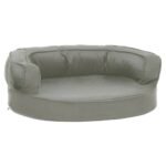 Zoonatie Hondenbed ergonomisch linnen-look 60x42 cm grijs