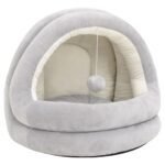 Zoonatie Kattenmand 40x40x35 cm grijs en crèmekleurig