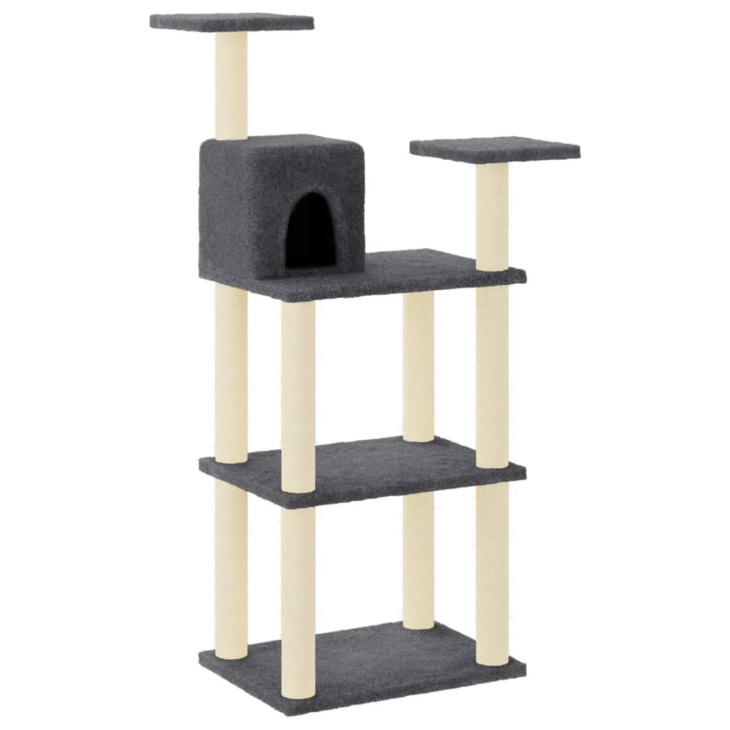 8720286566855_a_en_hd_1.jpg Zoonatie Kattenkrabpaal met sisal krabpalen 118,5 cm donkergrijs - Image 1