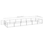 Zoonatie Hondenkennel 12 m² staal zilverkleurig - Afbeelding 5