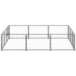 Zoonatie Hondenkennel 9 m² staal zwart