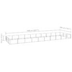 Zoonatie Hondenkennel 30 m² staal zilverkleurig - Afbeelding 5