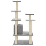 Zoonatie Kattenkrabpaal met sisal krabpalen 110 cm lichtgrijs - Afbeelding 4