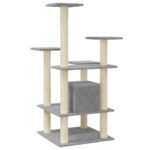 Zoonatie Kattenkrabpaal met sisal krabpalen 110 cm lichtgrijs - Afbeelding 5