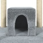 Zoonatie Kattenmeubel met sisal krabpalen 174 cm lichtgrijs - Afbeelding 6