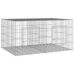 Zoonatie Konijnenkooi met 2 panelen 110x79x54 cm gegalvaniseerd ijzer