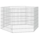 Zoonatie Dierenverblijf 6 panelen 54x60 cm gegalvaniseerd ijzer