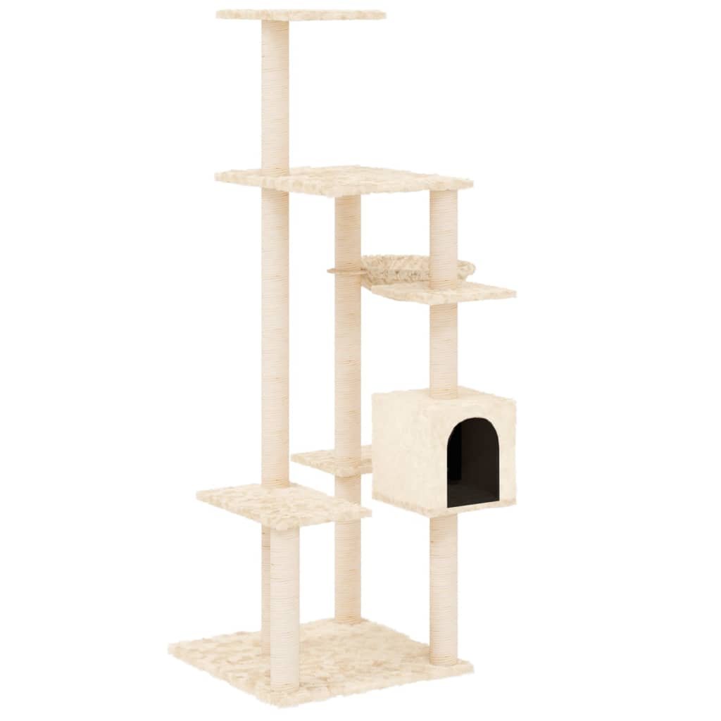 8720287123828_a_en_hd_1.jpg Zoonatie Kattenmeubel met sisal krabpalen 142 cm crèmekleurig - Image 1