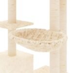 Zoonatie Kattenmeubel met sisal krabpalen 142 cm crèmekleurig - Afbeelding 5