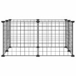 Zoonatie Huisdierenkooi met 8 panelen 35x35 cm staal zwart