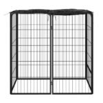 Zoonatie Hondenkennel 6 panelen 50 x 100 cm gepoedercoat staal zwart