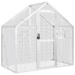 Zoonatie Volière 179x100x185 m aluminium zilverkleurig
