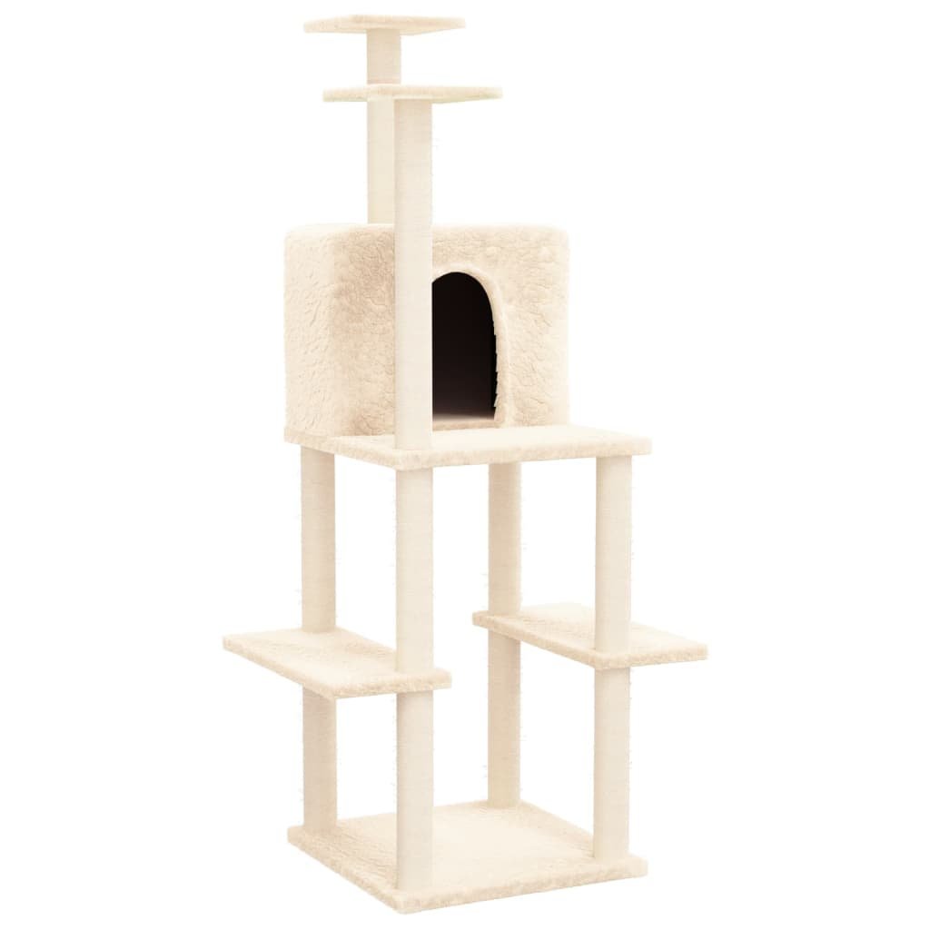 8720287213437_a_en_hd_1.jpg Zoonatie Kattenmeubel met sisal krabpalen 144,5 cm crèmekleurig - Image 1