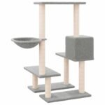 Zoonatie Kattenmeubel met sisal krabpalen 94,5 cm lichtgrijs - Afbeelding 4
