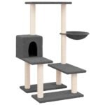 Zoonatie Kattenmeubel met sisal krabpalen 94,5 cm donkergrijs
