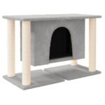Zoonatie Kattenmeubel met sisal krabpalen 50 cm lichtgrijs