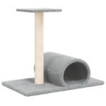 Zoonatie Kattenmeubel met tunnel 60x34,5x50 cm lichtgrijs
