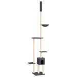 Zoonatie Kattenmeubel vloer tot plafond 258,5-284,5 cm donkergrijs