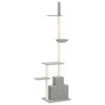 Zoonatie Kattenmeubel vloer tot plafond 250,5-276,5 cm lichtgrijs - Afbeelding 4
