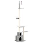 Zoonatie Kattenmeubel vloer tot plafond 250,5-276,5 cm lichtgrijs - Afbeelding 5