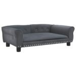 Zoonatie Hondenmand 95x55x30 cm fluweel donkergrijs