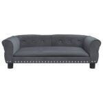 Zoonatie Hondenmand 95x55x30 cm fluweel donkergrijs - Image 2