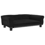 Zoonatie Hondenmand 95x55x30 cm fluweel zwart