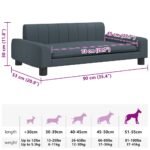 Zoonatie Hondenmand 90x53x30 cm stof donkergrijs - Afbeelding 6