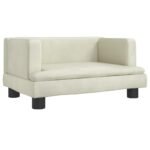 Zoonatie Hondenmand 60x40x30 cm fluweel crèmekleurig