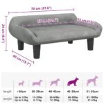 Zoonatie Hondenmand 70x40x24 cm fluweel lichtgrijs - Afbeelding 6