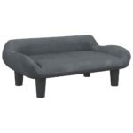 Zoonatie Hondenmand 70x40x24 cm fluweel donkergrijs