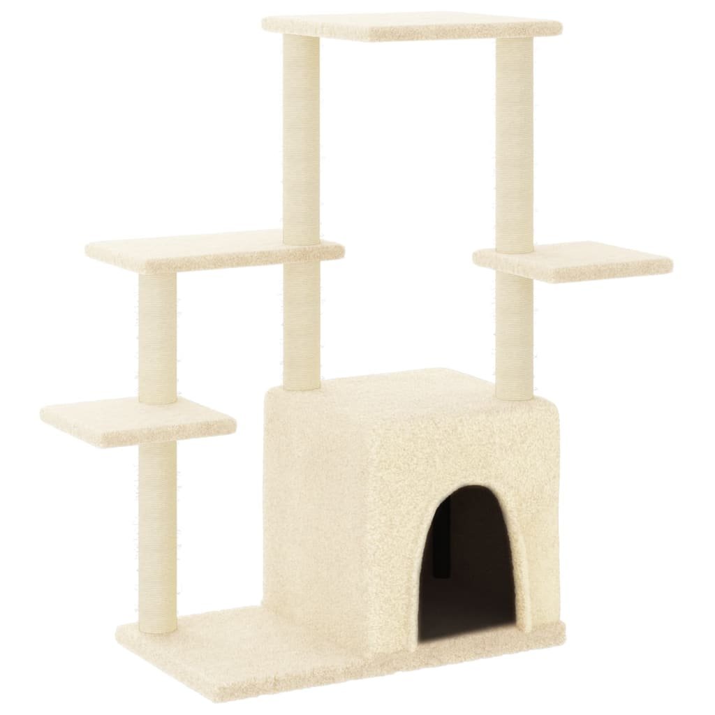 8720845416881_a_en_hd_1.jpg Zoonatie Kattenmeubel met sisal krabpalen 97,5 cm crèmekleurig - Afbeelding 1