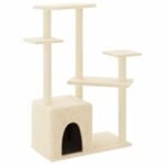 Zoonatie Kattenmeubel met sisal krabpalen 107,5 cm crèmekleurig