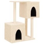 Zoonatie Kattenmeubel met sisal krabpalen 86 cm crèmekleurig