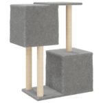 Zoonatie Kattenmeubel met sisal krabpalen 86 cm lichtgrijs - Afbeelding 5