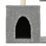 Zoonatie Kattenmeubel met sisal krabpalen 86 cm lichtgrijs - Afbeelding 6