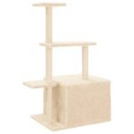 Zoonatie Kattenmeubel met sisal krabpalen 110 cm crèmekleurig - Afbeelding 5
