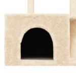 Zoonatie Kattenmeubel met sisal krabpalen 110 cm crèmekleurig - Afbeelding 6