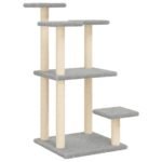 Zoonatie Krabpalen met platforms 98,5 cm lichtgrijs