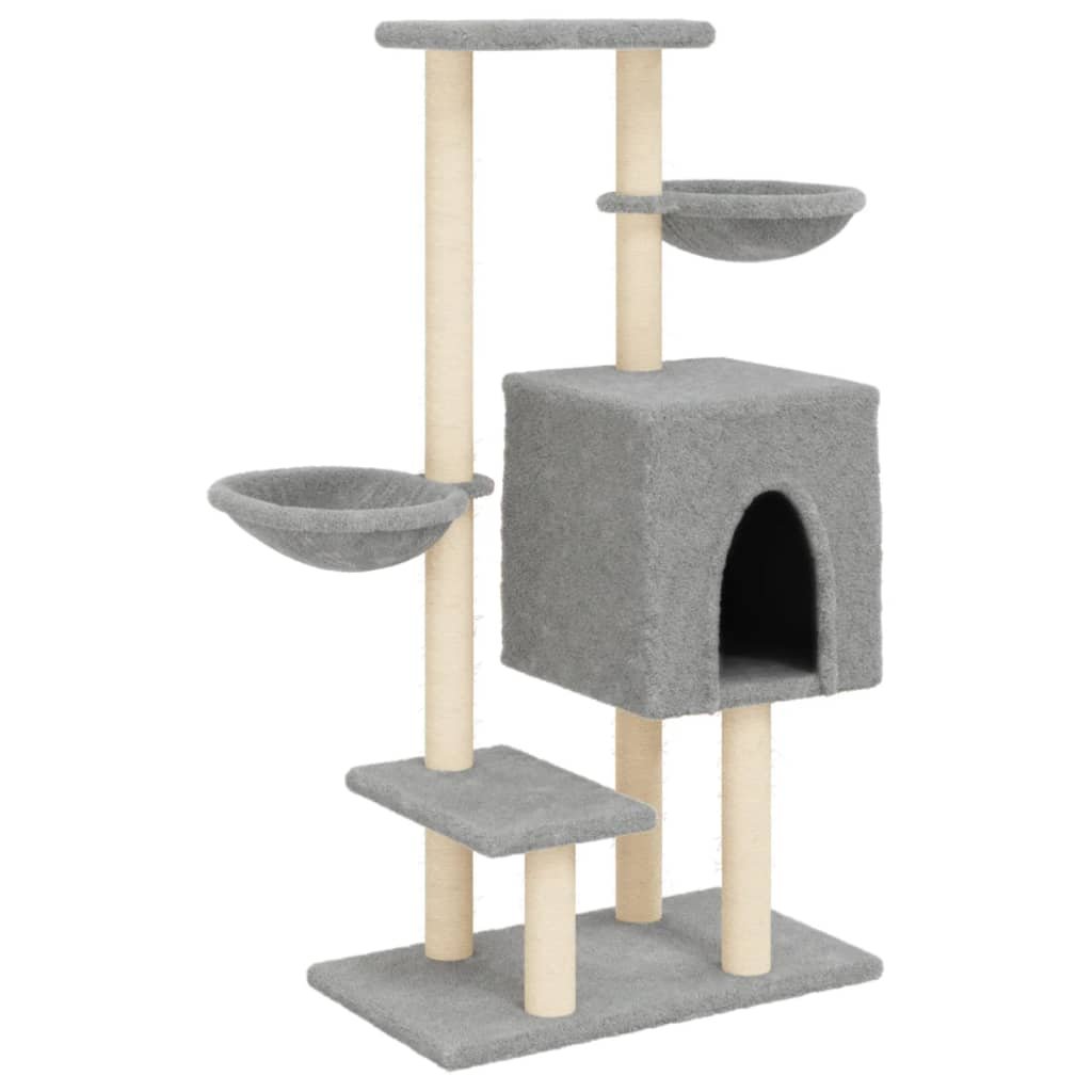 8720845417581_a_en_hd_1.jpg Zoonatie Kattenmeubel met sisal krabpalen 117 cm lichtgrijs - Image 1