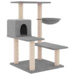 Zoonatie Kattenmeubel met sisal krabpalen 82,5 cm lichtgrijs