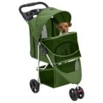 Zoonatie Hondenwagen inklapbaar 80x46x98 cm oxford stof groen