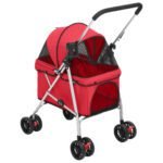 Zoonatie Hondenwagen inklapbaar 76x50x100 cm oxford stof rood - Image 3