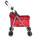 Zoonatie Hondenwagen inklapbaar 76x50x100 cm oxford stof rood - Image 5