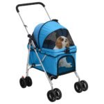 Zoonatie Hondenwagen inklapbaar 76x50x100 cm oxford stof blauw