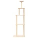 Zoonatie Kattenmeubel met sisal krabpalen 183 cm crèmekleurig - Afbeelding 2