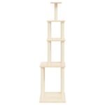 Zoonatie Kattenmeubel met sisal krabpalen 183 cm crèmekleurig - Afbeelding 3