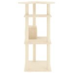 Zoonatie Kattenmeubel met sisal krabpalen 123 cm crèmekleurig - Afbeelding 3