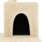 Zoonatie Kattenmeubel met sisal krabpalen 123 cm crèmekleurig - Afbeelding 5