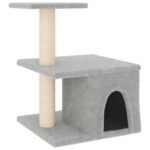 Zoonatie Kattenmeubel met sisal krabpalen 48 cm lichtgrijs
